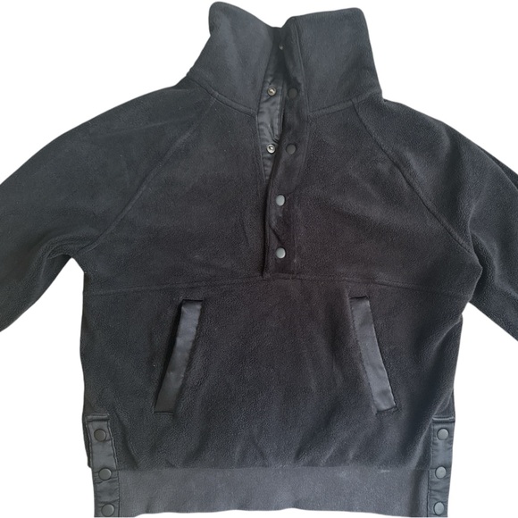 Athleta teddy fleece pullover black size xs - Picture 1 of 10